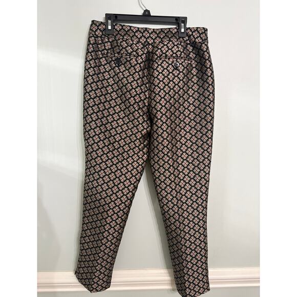 Talbots Ankle Pants w/ Vintage Floral Pattern - Picture 2 of 3